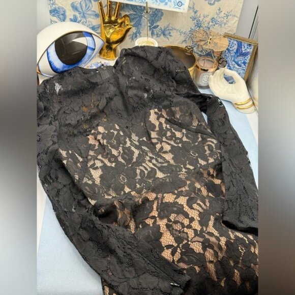 🆕 BRONX & BANCO 🧿 NWOT Colette Noir Black Lace Gown, Sz M US 6 - Picture 12 of 14